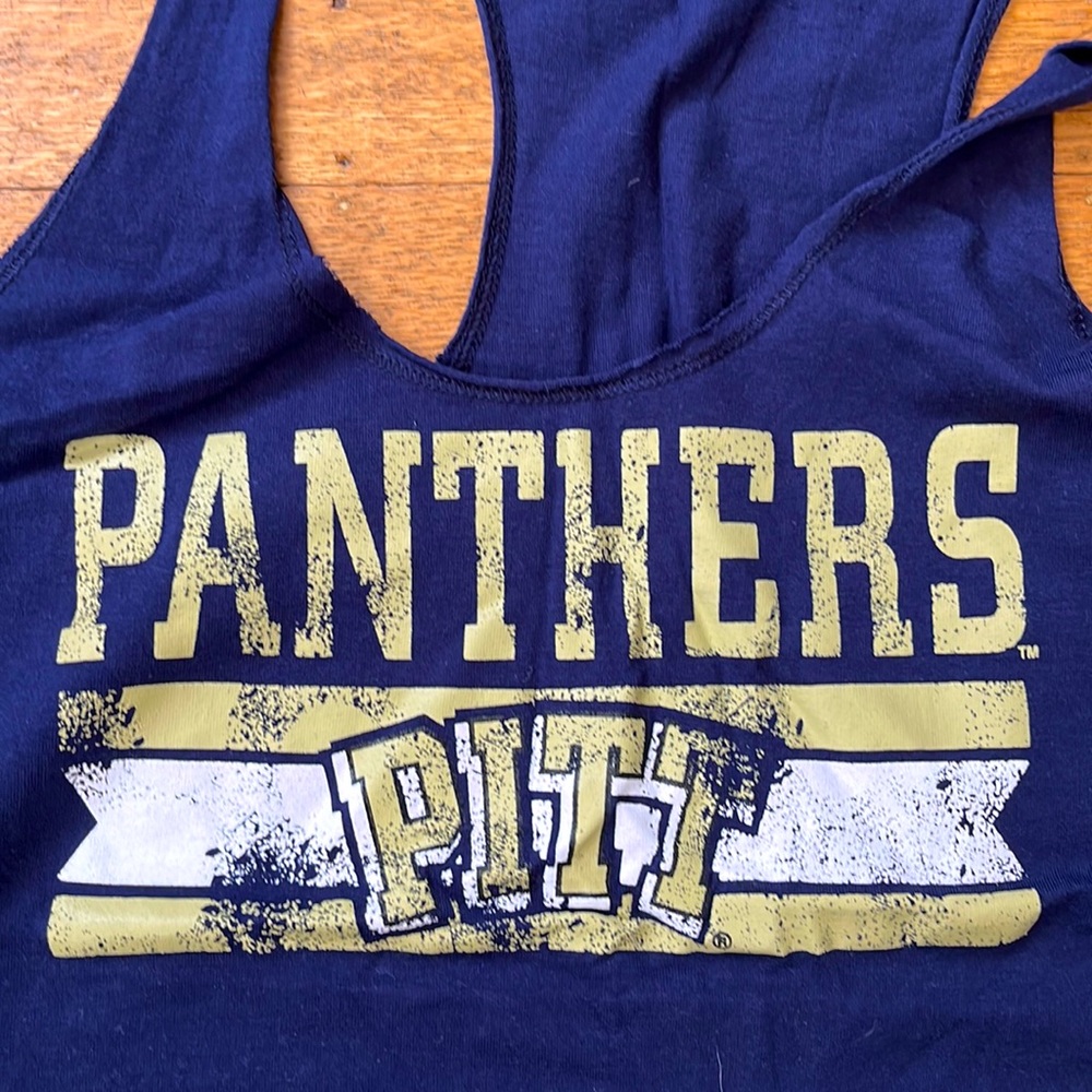 Pitt Panthers vintage racer back tank juniors large, soft, like new